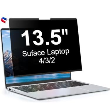 Imagem de Tela magnética de privacidade para laptop Microsoft Surface de 13,5 polegadas 4/3/2, protetor de tela removível com superfície antirreflexo de 13,5, filtro de luz azul, antiespião, fácil instalação