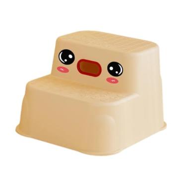 Imagem de Fenteer Banquinho de desenho animado para crianças, presente prático e útil para treinamento de penico para crianças, banquinho para sentar e usar em casa, Branco