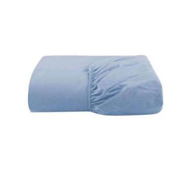 Imagem de Lençol Avulso Casal Super King  Azul 100% Algodão Percal 150 Fios - Bo