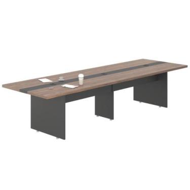 Imagem de Mesa Sala de Reunião Escritório 8 Lugares Noce Preto - CASA H