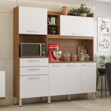 Imagem de Cozinha Completa 6 Portas Savana Amendola Branco - CASA H
