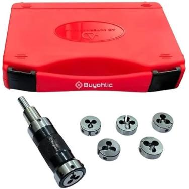 Imagem de Suporte de molde de mini torno de 25 mm OD - haste de 9,5 mm com 6 matrizes de rosqueamento métrico