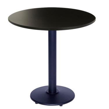 Imagem de Mesa Zeta Ferro Preto 75 Cm (alt) Disco Redondo Tampo Mdp Redondo 80 Cm (larg) X 2,50 Cm (alt) Preto