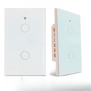 Imagem de Interruptores domésticosInterruptor Inteligente Tomada (2 Botão COM Neutro BRANCO)