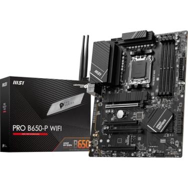 Imagem de MSI Placa-mãe PRO B650-P WiFi ProSeries (AMD AM5, ATX, DDR5, PCIe 4.0, M.2, SATA 6Gb/s, USB 3.2 Gen 2, HDMI/DP, Wi-Fi 6E, processadores de desktop AMD Ryzen série 7000)