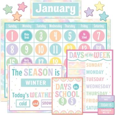 Imagem de Teacher Created Resources Quadro de avisos Pastel Pop Calendário