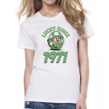 Imagem de Camiseta Baby Look Lucky Since 1971 - Alearts, GG