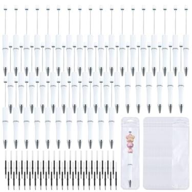Imagem de Kit de 108 canetas com contas DIY – 36 peças de canetas esferográficas com refis e bolsas – canetas com contas para artesanato DIY – suprimentos de canetas de contas, kit de fabricação de canetas