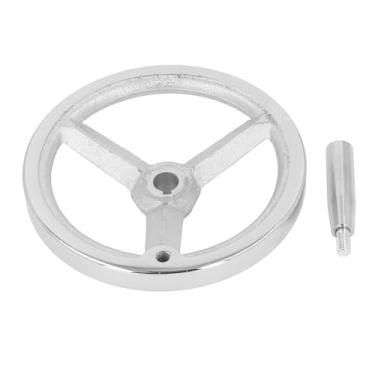 Imagem de Torno ro de mão Ferro fundido redon mão com alça Rota resistente durável para mover torre de moinho de máquina de moagem 18 x 200mm