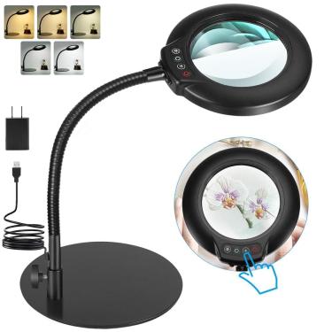 Imagem de Lupa IVMAIE 10X com luz e suporte