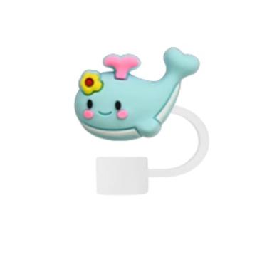 Imagem de Tampa Protetora de Silicone para Canudo 10mm, Acessórios para Copo Garrafa Stanley (BALEIA 1)