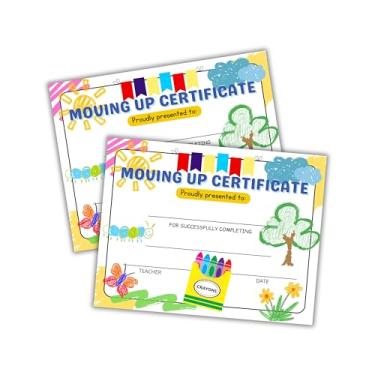 Imagem de Moving Up Certificado de Graduação Pacote com 30 Pastas de Papel 21,6 x 28 cm Pré-escolar Jardim de Infância Getting Bumped Up Next Class Paper Folders Aviso aos Pais Arco-íris