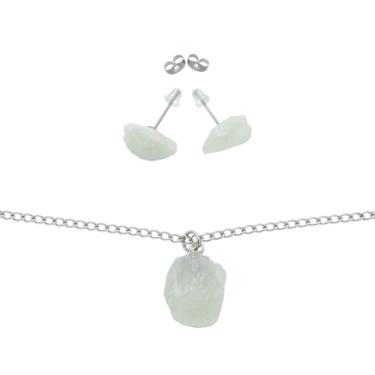 Imagem de Tornozeleira + brincos pedra natural Jade