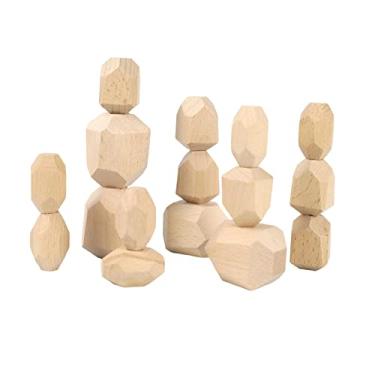 Imagem de menolana de Empilhamento de Balanceamento de Madeira Montessori Colorido Criativo para Meninos Meninas 3 Anos, Estilo E