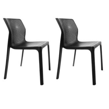 Imagem de Kit 2 Cadeiras Laryssa Polipropileno Mesa Jantar Cozinha Varanda Jardi