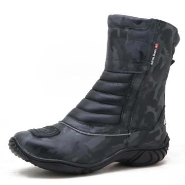 Imagem de Bota Motociclista Semi-ipermeável Atron Shoes - 309 - Camuflado, 42