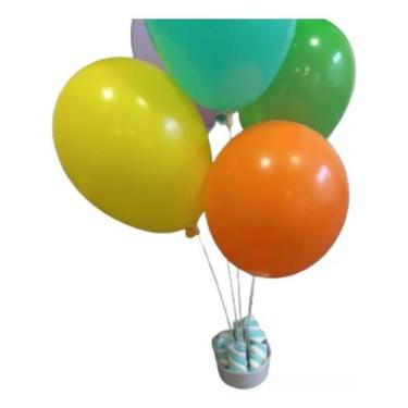 Imagem de Kit 3 Suportes Balão 5 Hastes Varetas Cachepot Festa Bexiga - NoBrand