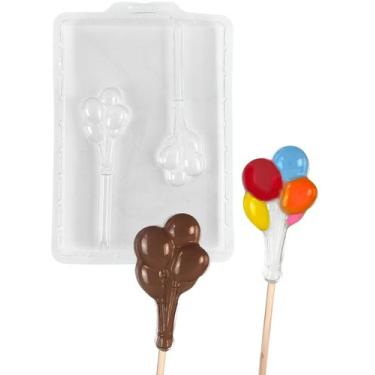 Imagem de 10 Formas Simples Pirulito Balão Festa Molde P/chocolate - San Felipo