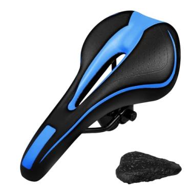Imagem de Assento de bicicleta de gel para homens e mulheres – selim de bicicleta confortável com espuma viscoelástica macia e capa de poliuretano à prova d'água – Design ergonômico e respirável para bicicletas