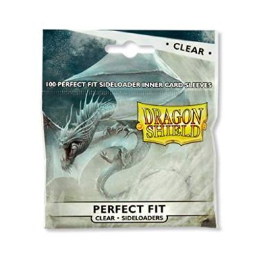 Imagem de Dragon Shield Bundle: 2 Packs Clear Perfect Fit Standard Size Sideloader Sleeves - 200 Sleeves Total
