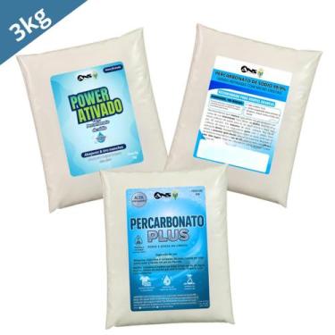 Imagem de Percarbonato Multiuso Kit 3kg  Limpeza Profunda e Roupas Brancas - ANS