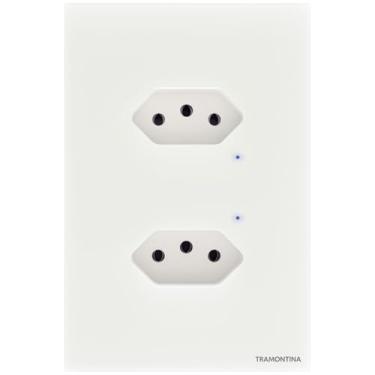 Imagem de Tramontina​ Tomada Inteligente​ Touch Smart Wi-Fi Branco com 2 Tomadas 2P+T 10A 250V​ Compatível com Alexa​ - Onne