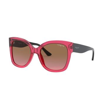 Imagem de Óculos de Sol Vogue Eyewear 0VO5338S 283114 Tam 54 / Vermelho - Lentes Marrom Gradiente