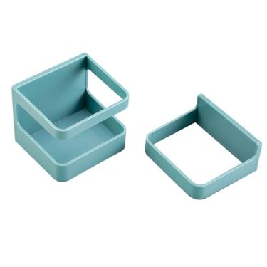 Imagem de Guarda -chuvas montadas na parede Organizador de rack drenante rack robusta estiloso economizador de espaço para economia de armazenamento para o plástico de entrada do escritório (Azul)