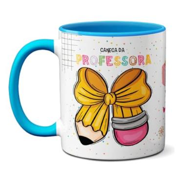 Imagem de Caneca Da Professora Você Muda Vidas Todos Os Dias Educação (Azul)