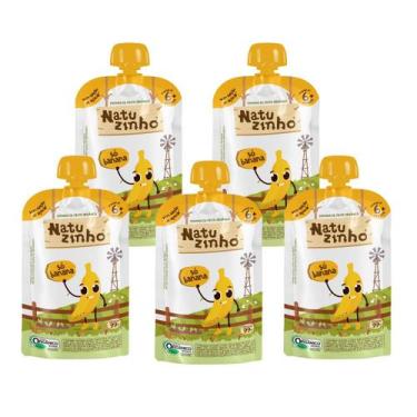 Imagem de Kit Papinha Organica Natuzinho Banana Bebe 5 unidades
