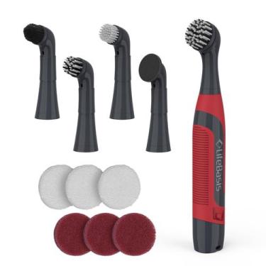 Imagem de Escova de limpeza elétrica LifeBasis Cordless com 5 cabeças de escova