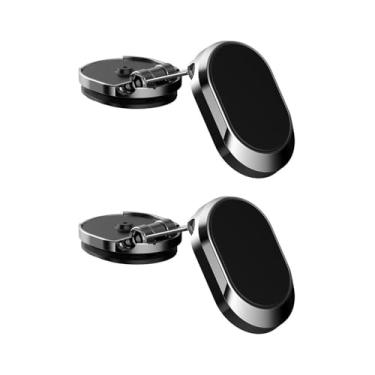 Imagem de Suporte Magnético Giratório 360 Graus para Celular, Preto, Kit com 2 Unidades