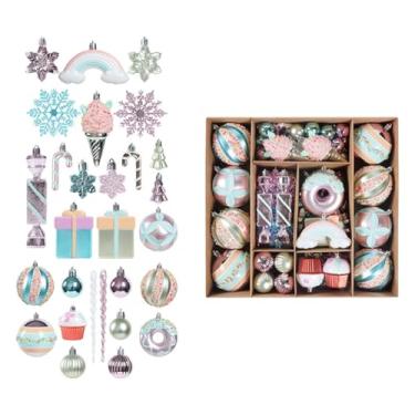 Imagem de oshhni 100 peças enfeites de bola de Natal pingentes de charme faça você mesmo enfeites de Natal de árvore de pendurados para o feriado de ação de Graças