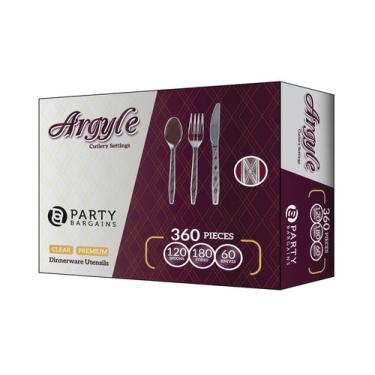 Imagem de Conjunto de talheres de plástico Party Bargains 360 unidades: 180 garf