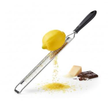 Imagem de Ralador Zester Profissional Aço Inox com Lâmina Fina para Cítricos Limão, Queijo Parmesão, Gengibre, Alho, Chocolate e Noz Moscada | Design Ergonômico com Capa de Proteção