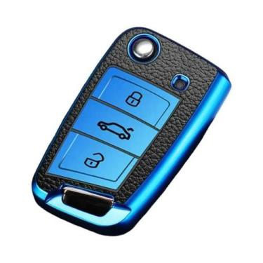 Imagem de Capa De Proteção Para Chave De Carro Em Couro TPU Para VW Volkswagen G