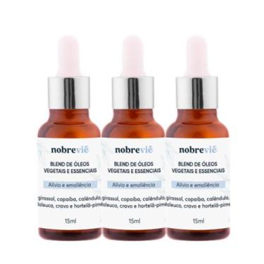 Imagem de Kit 3 Blend de Óleos Essenciais para Unhas Analgesia Alívio da Dor Emo