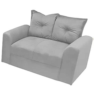 Imagem de Sofá Porto 2 Lugares Tecido Suede Felipe Estofados Cor Cinza