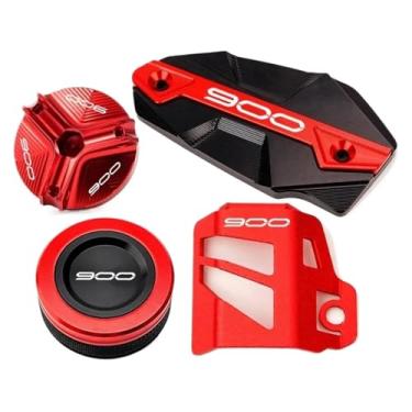 Imagem de Compatível com Z900 Z 900 2017-2024 acessórios de motocicleta cilindro mestre reservatório de óleo protetor de tampa de enchimento de óleo (4-vermelho)