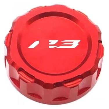 Imagem de Acessórios de motocicleta Tampa do reservatório de fluido de freio traseiro compatível com Y&AMAHA YZF R3 YZF-R3 YZFR3 YZFR3 2015-2022 (vermelho)