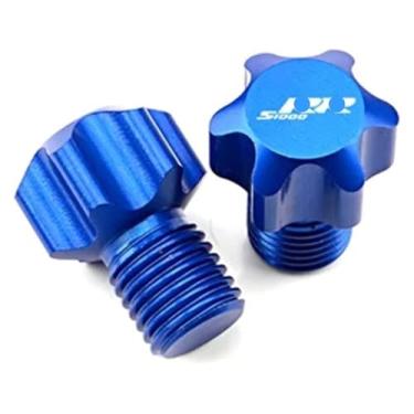 Imagem de Acessórios de modificação Espelhos de motocicleta Parafusos de plugue de furo Tampa de orifício de espelho compatível com S1000R S1000XR (Azul-02)