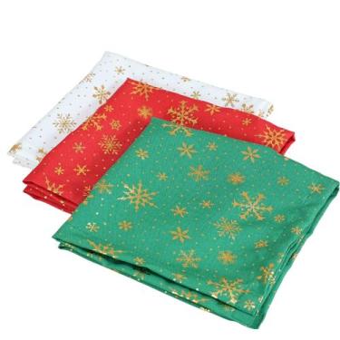Imagem de Kit 6 Guardanapos Lumine Natal 42cm x 42cm 100% Poliéster Tecido Oxfor