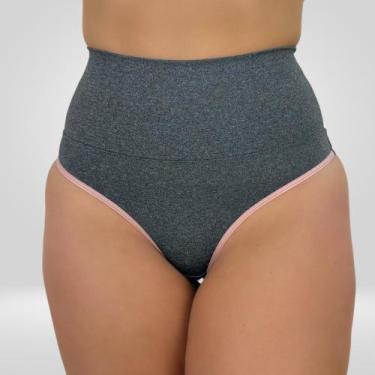 Imagem de Kit 4 Calcinhas Feminina Fitness Lingerie Academia Cós Alto Conforto C