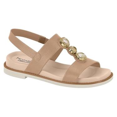 Imagem de Sandália Rasteira Feminina Modare – Pedras, Conforto, Leve e Uso Diário – Moderna e Estilosa (Nude, BR, Adulto, Numérico, 37)