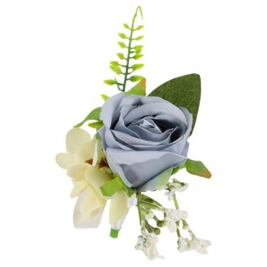Imagem de Boutonniere de Casamento para Homens, Lapela de Flor Rosa Masculina Corsage Artificial Noivo Decoração Terno Baile para Padrinhos e Noivo (Estilo 1)