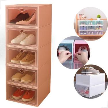 Imagem de Kit Caixas Organizadoras Sapatos Acrílico Transparente Empilhável Tamp