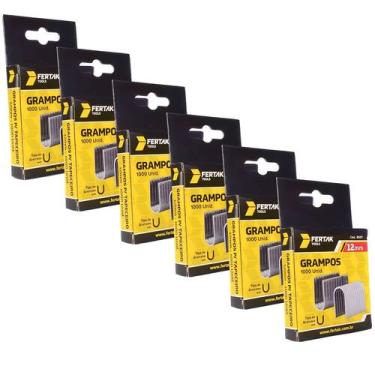 Imagem de Grampos 12mm Tipo U Para Grampeador de Pressão Com 6000 Un  Fertak
