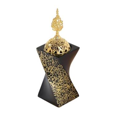 Imagem de FLCPJGV Queimador de incenso Incensário Meditação Oco Mesa Central Suporte Suporte de incenso para festas Festivais Salão de chá Feriados SPA, Preto