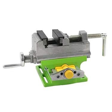 Imagem de Torno de bancada de mesa 7,6 cm ajustável cruzado composto torno de mesa de trabalho braçadeira de bancada para perfuração DIY