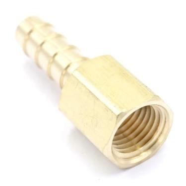 Imagem de Adaptador conector de encaixe de combustível de latão fêmea NPT de 1/10.2 cm x 5/40.6 cm